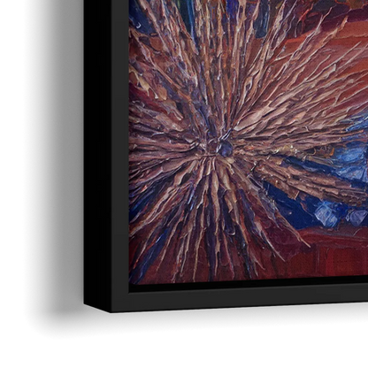 Sedona Desert Twilight - Close-Up Black Frame Canvas