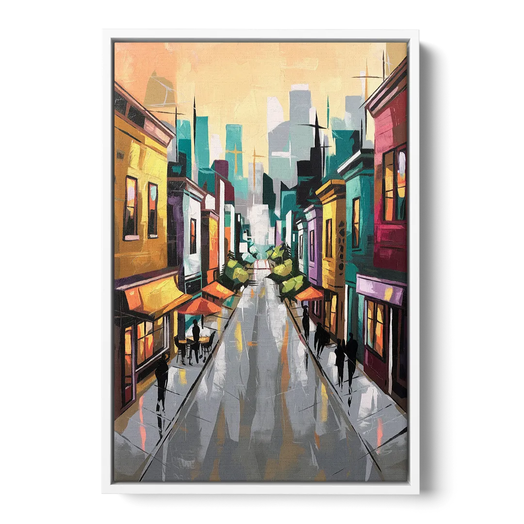 San Francisco Mission District Vibes - White Frame Canvas