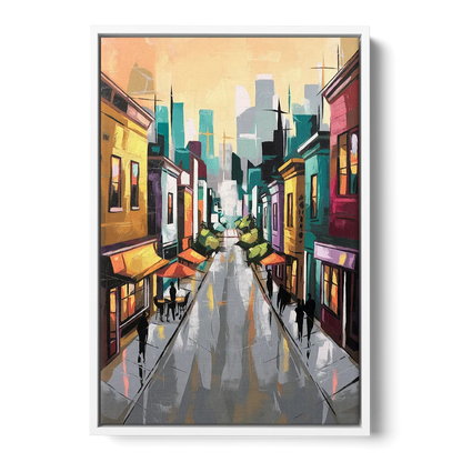 San Francisco Mission District Vibes - White Frame Canvas