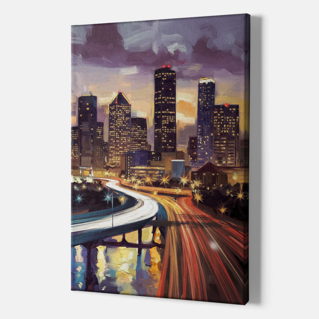 Houston Photography Collection - Canvas Wall Art Indoor