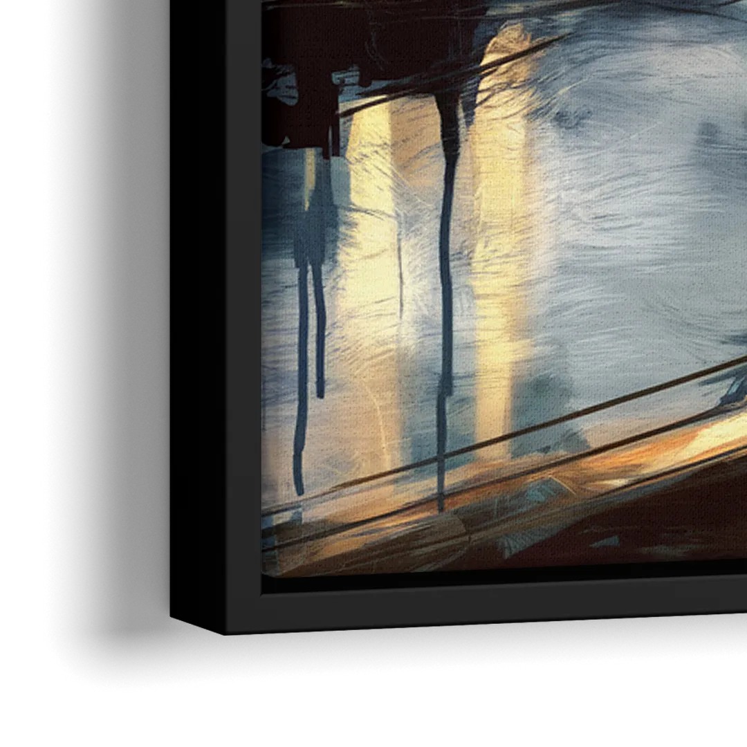 Pittsburgh Urban Aesthetic - Close-Up Black Frame Canvas