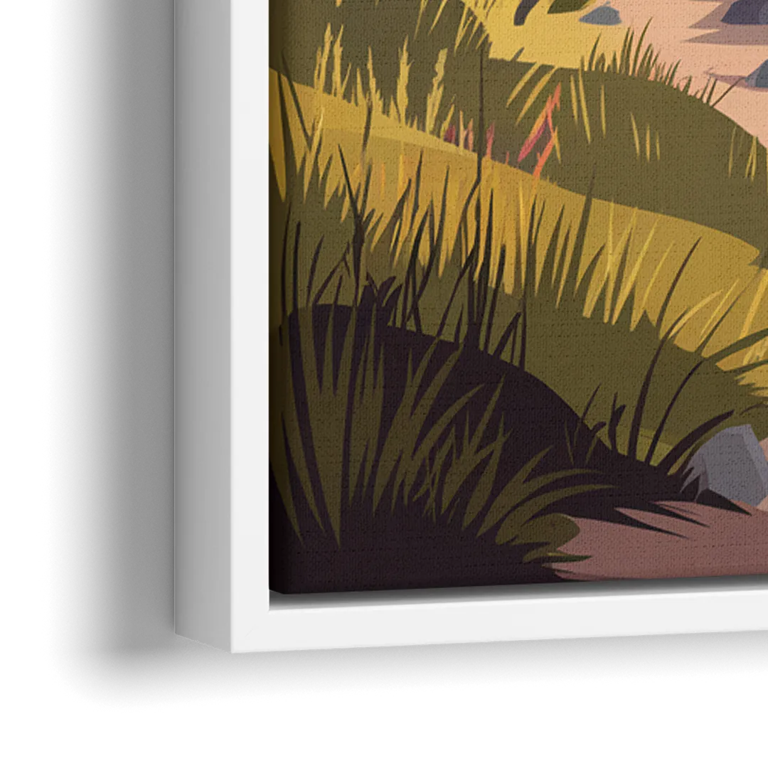 Salt Lake City Nature Trails - Close-Up White Frame Canvas