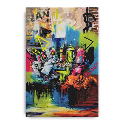 Austin Graffiti Street Style - Canvas Wall Art