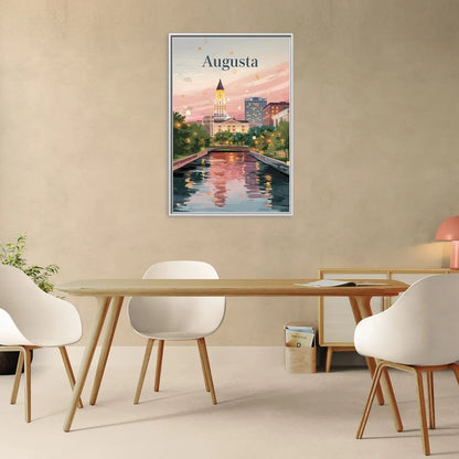 Augusta Historic Downtown Charm - Living Room White Frame Canvas