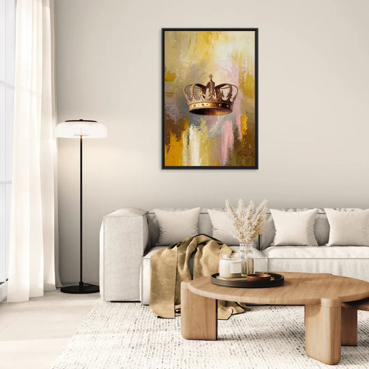 Corona Golden Hour - Living Room Black Frame Canvas
