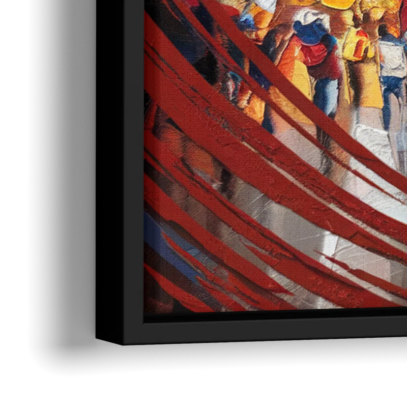 Marietta Braves Fan Tribute - Close-Up Black Frame Canvas