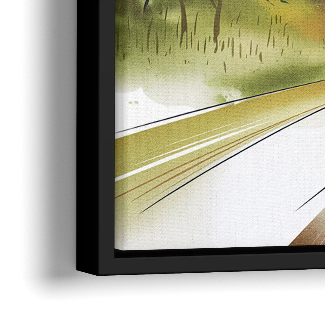 Durham Cultural Landmarks - Close-Up Black Frame Canvas