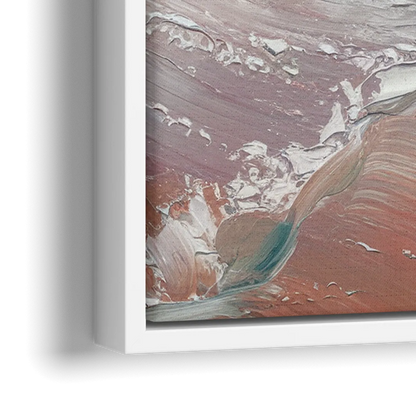 Long Beach California Ocean Waves - Close-Up White Frame Canvas