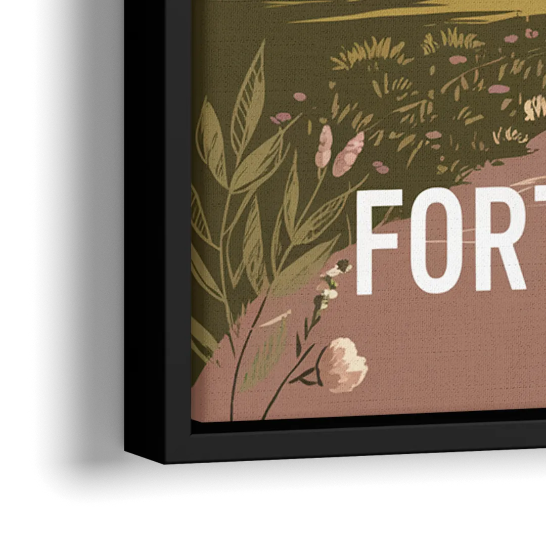 Fort Wayne Scenic Trails - Close-Up Black Frame Canvas