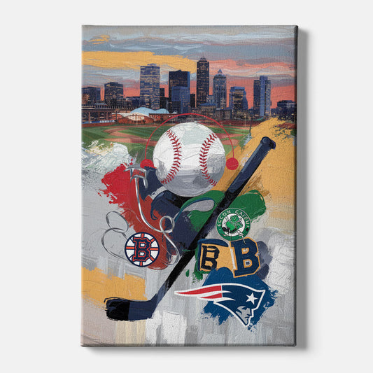 Boston Sports Teams Tribute - Canvas Wall Art