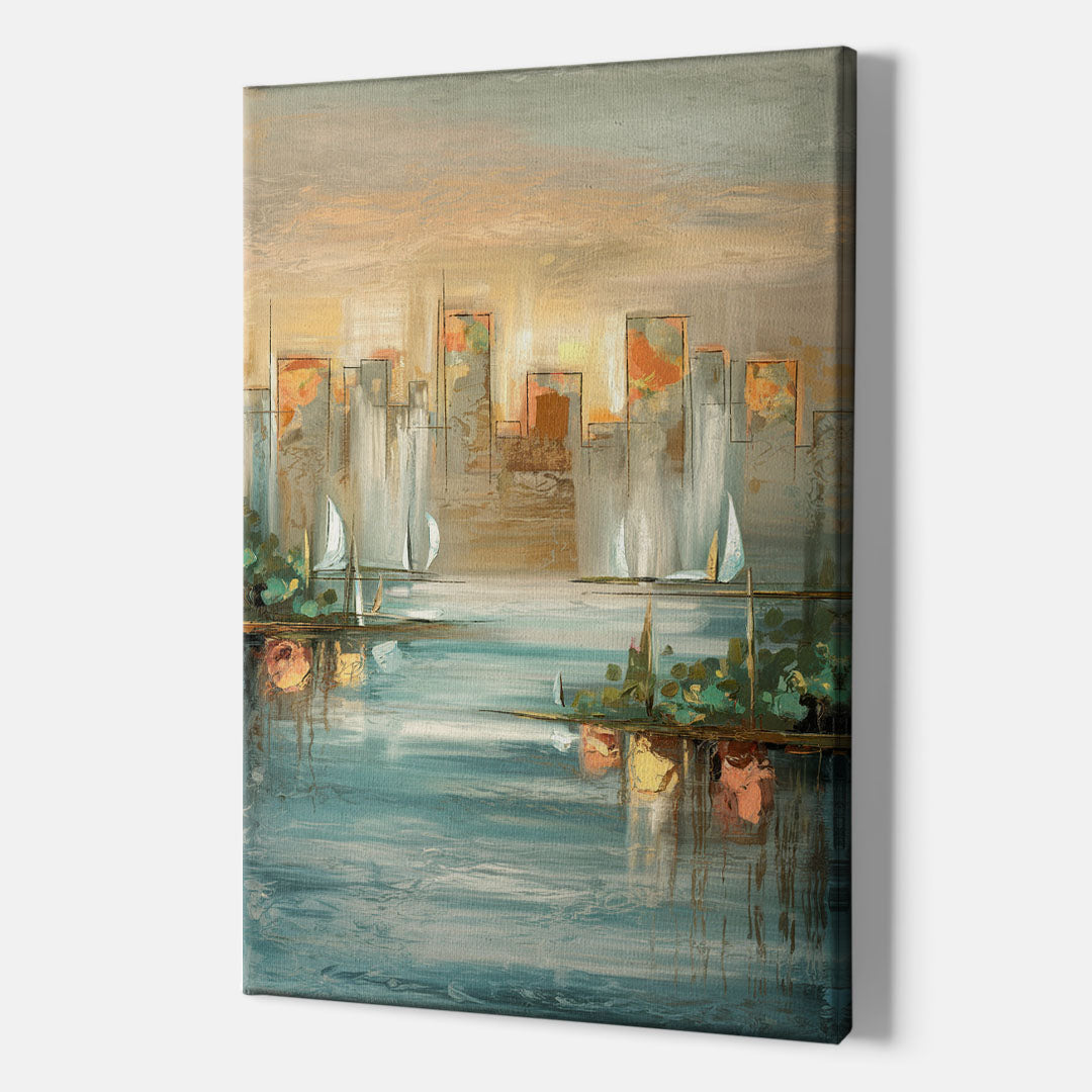 Buffalo Waterfront Tranquility - Canvas Wall Art Indoor