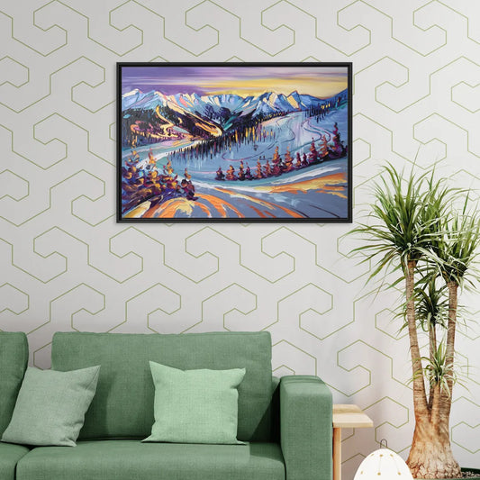 Breckenridge Scenic Trails - Living Room Black Frame Canvas