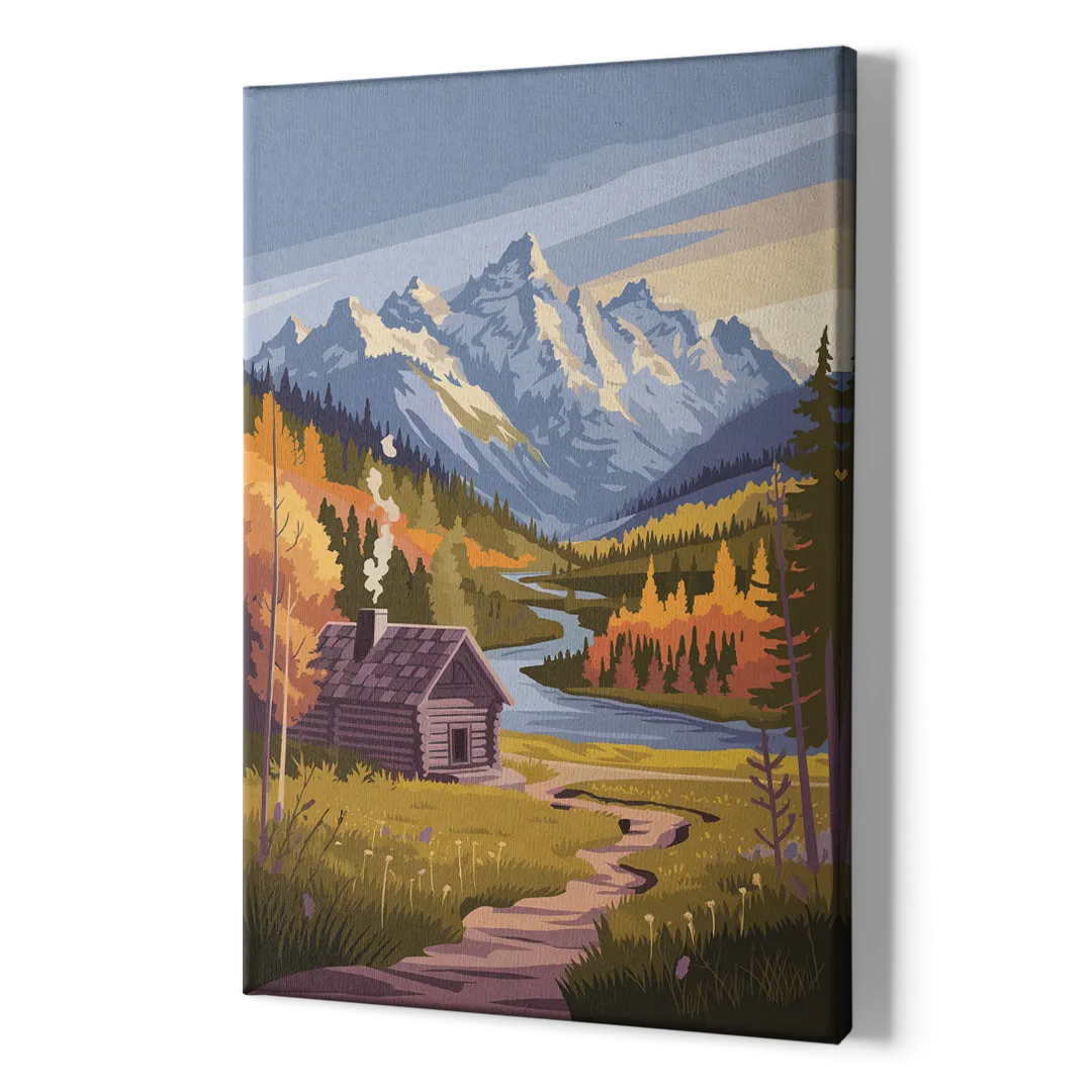 Jackson Hole Mountain Views - Canvas Print Art Sides