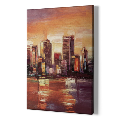 Milwaukee Downtown Skyline - Canvas Print Art Sides