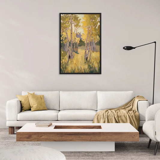 Aspen Tranquility - Living Room Black Frame Canvas