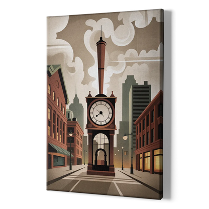 Gastown Steam Clock - Canvas Print Art Sides