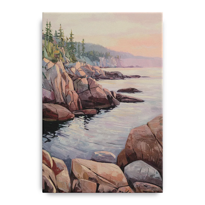 Bar Harbor Rocky Shoreline - Canvas Wall Art