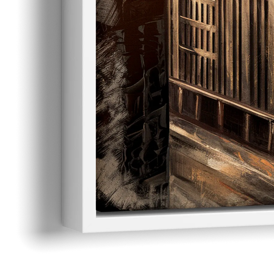 New York City Historic Architecture - Close-Up White Frame Canvas