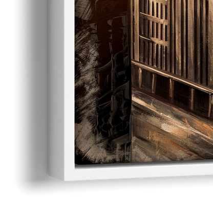New York City Historic Architecture - Close-Up White Frame Canvas