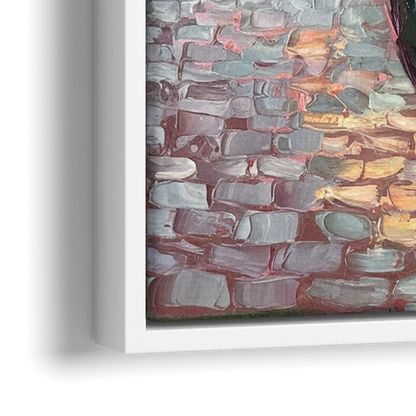 Madison Waterfront Stroll - Close-Up White Frame Canvas