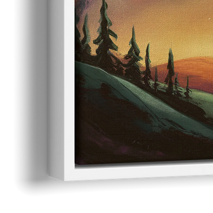 Huntsville Night Sky Astronomy - Close-Up White Frame Canvas