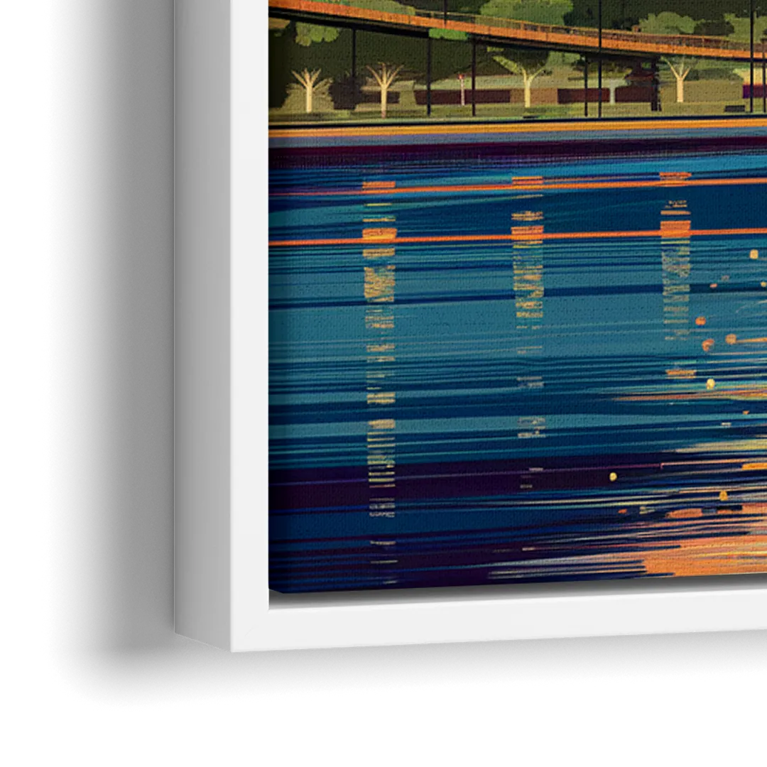 Tacoma Stadium Celebration - Close-Up White Frame Canvas