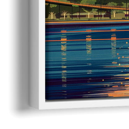 Tacoma Stadium Celebration - Close-Up White Frame Canvas