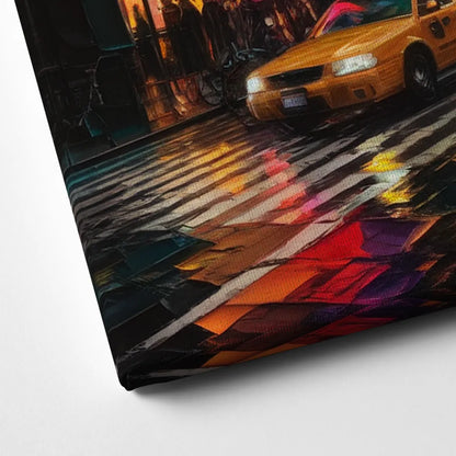 New York City Vibrant Street Scenes Canvas Close Up