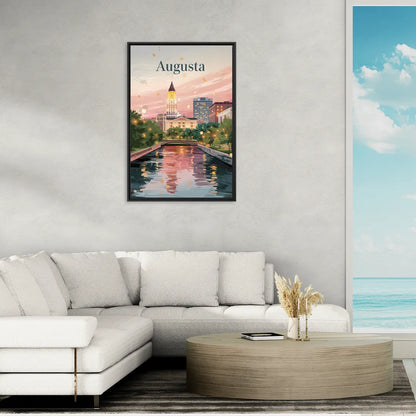 Augusta Historic Downtown Charm - Living Room Black Frame Canvas