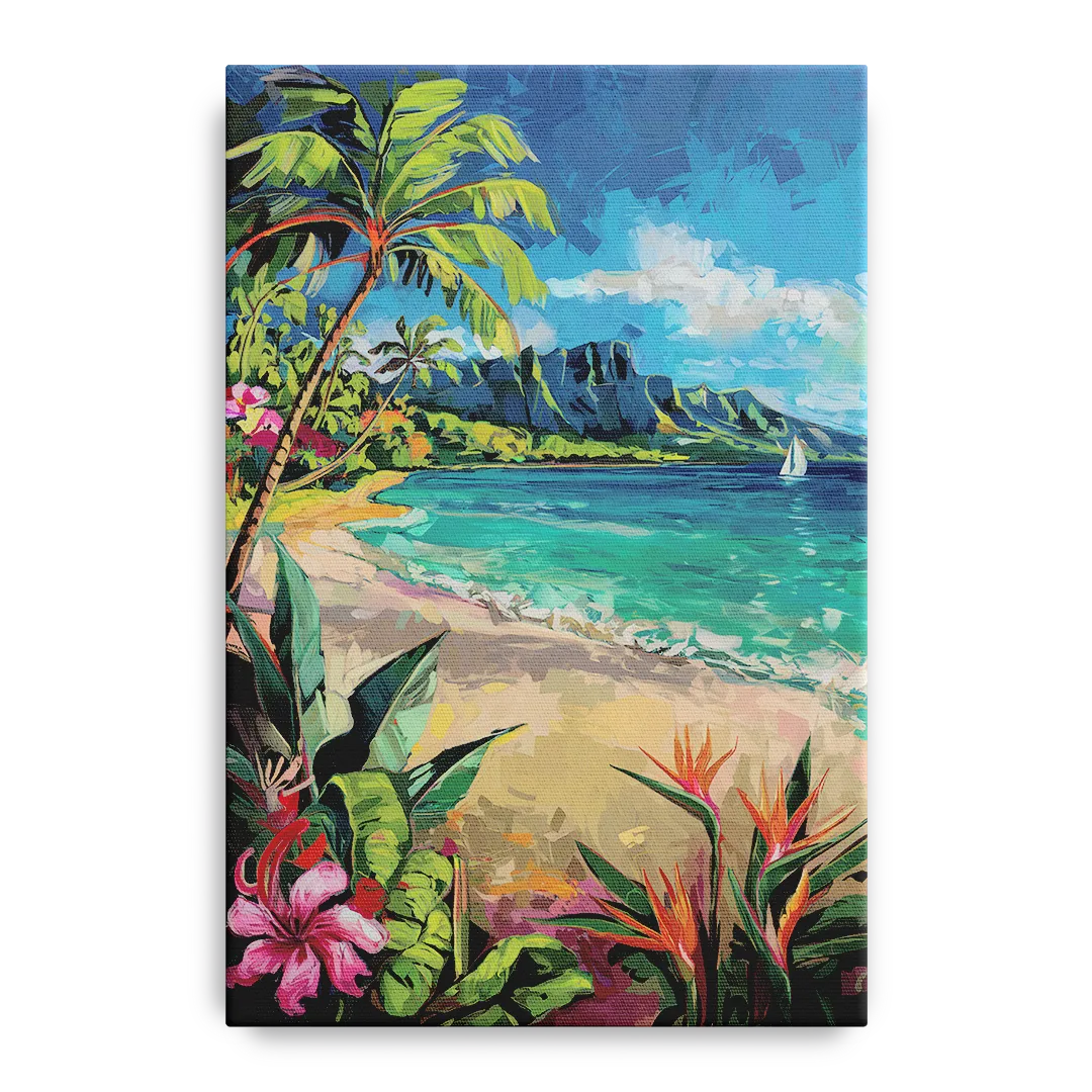 Honolulu Tropical Paradise - Canvas Wall Art