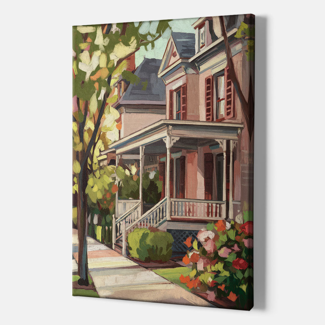 Baton Rouge Garden District Charm - Canvas Wall Art Indoor