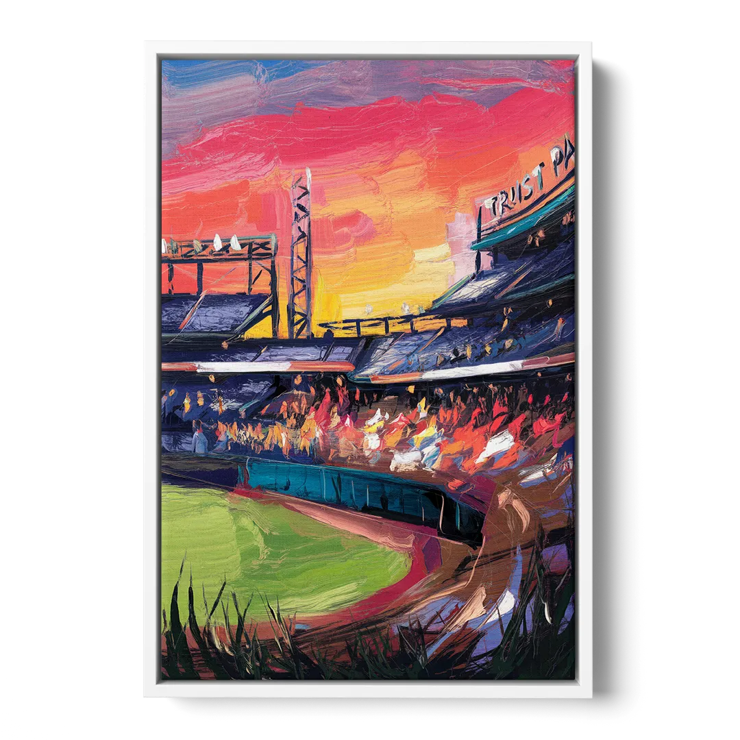 Atlanta Braves Photography Print - White Frame Canvas