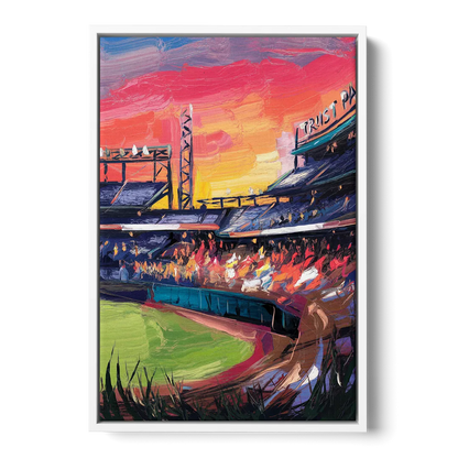 Atlanta Braves Photography Print - White Frame Canvas