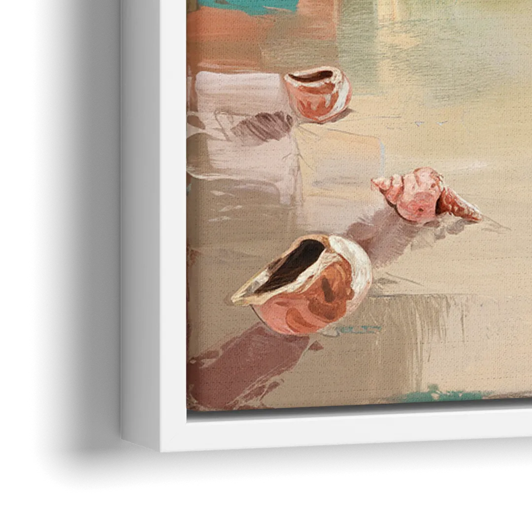 Naples Florida Coastal Vibes - Close-Up White Frame Canvas