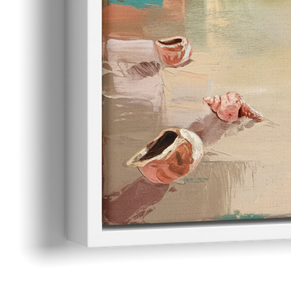 Naples Florida Coastal Vibes - Close-Up White Frame Canvas