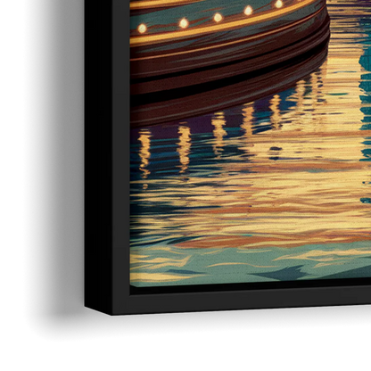 Oklahoma City Scenic Views - Close-Up Black Frame Canvas