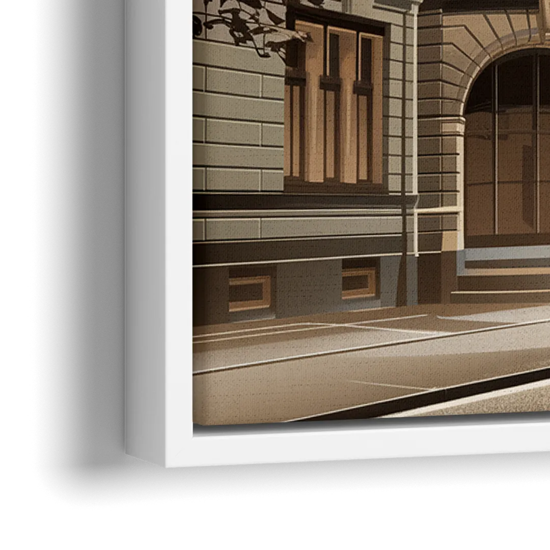 Providence Historic Architecture - Close-Up White Frame Canvas