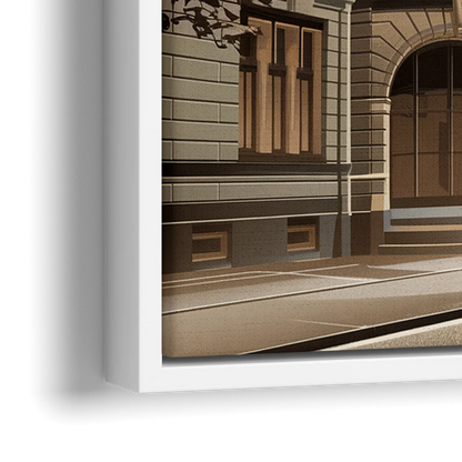 Providence Historic Architecture - Close-Up White Frame Canvas