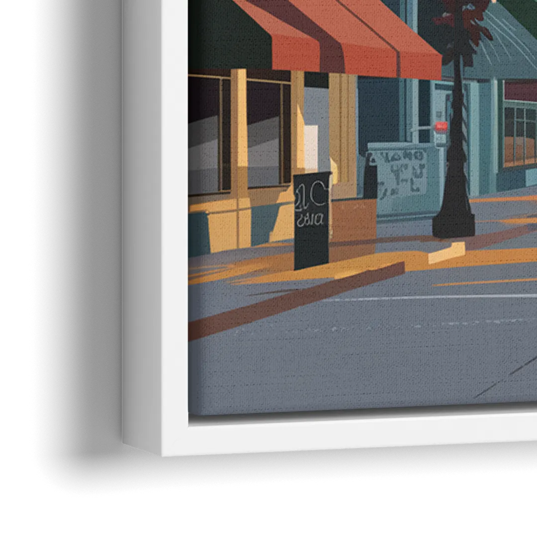 Madison State Street Vibes - Close-Up White Frame Canvas