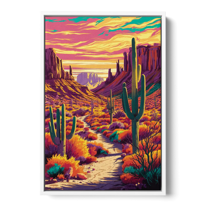 Bisbee Colorful Southwest Vibes - White Frame Canvas