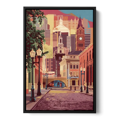Richmond Historic District - Black Frame Canvas