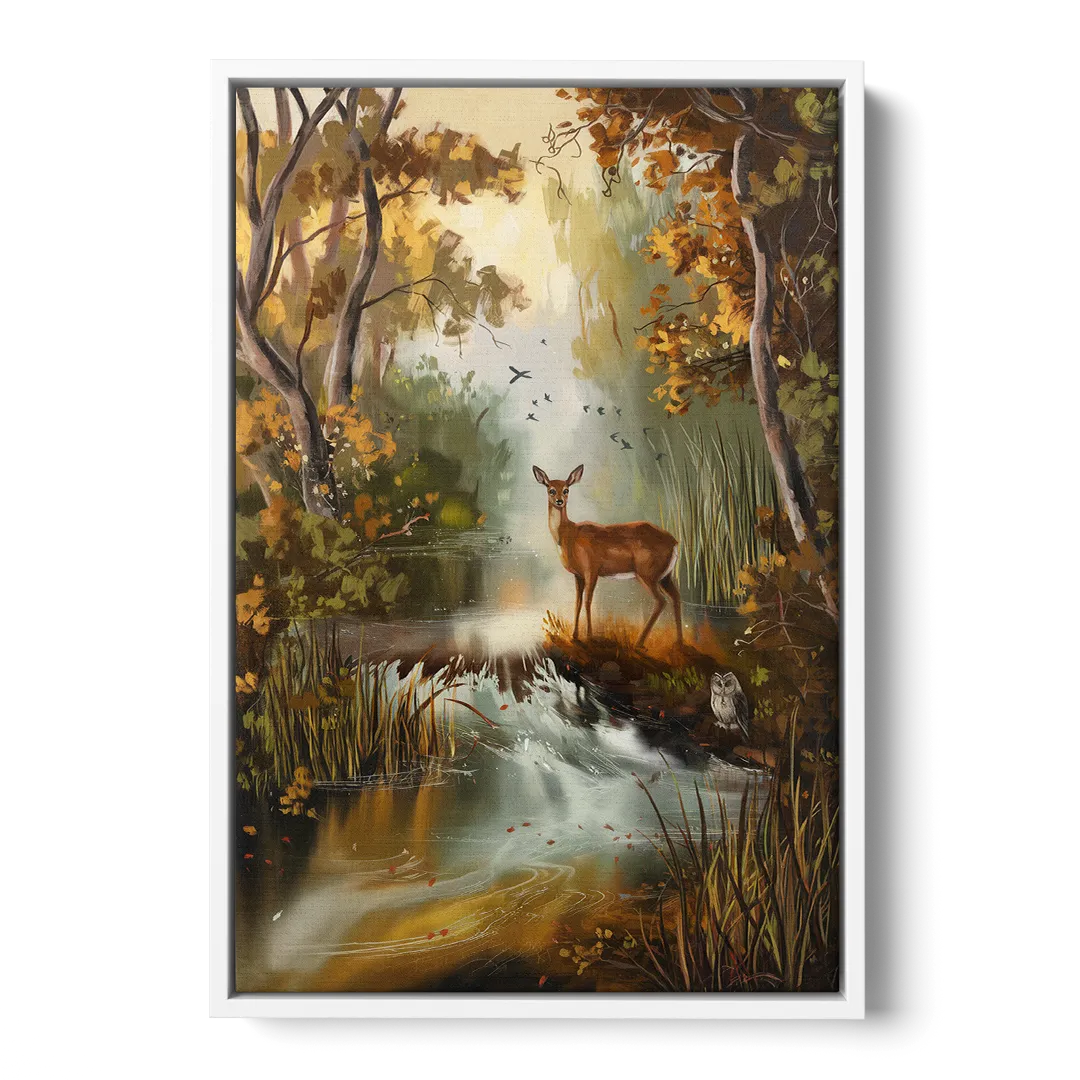 Ashland Wildlife Sanctuary - White Frame Canvas