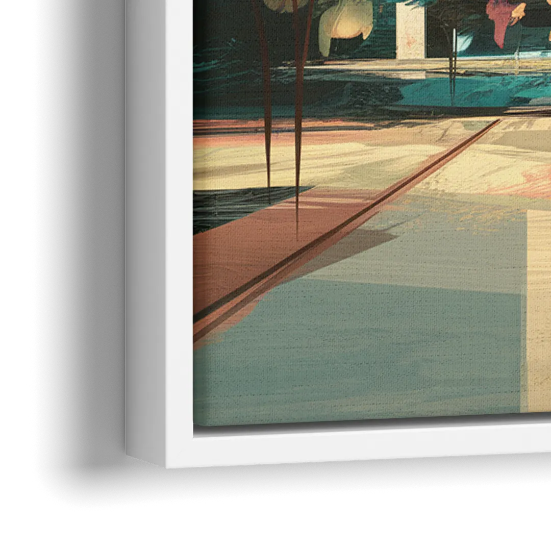 Dallas Arts District - Close-Up White Frame Canvas