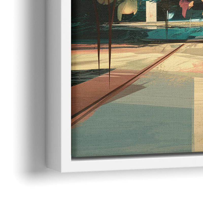 Dallas Arts District - Close-Up White Frame Canvas