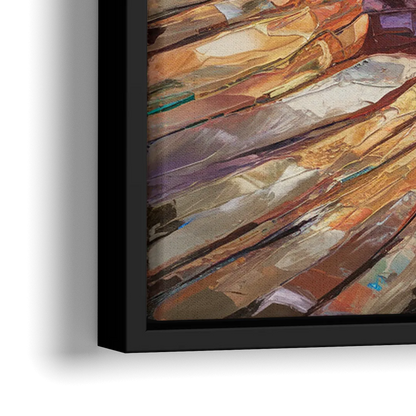 San Diego Coastal Cliffs - Close-Up Black Frame Canvas