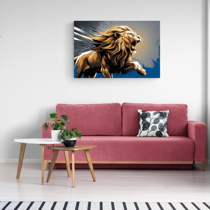 Detroit Lions Pride - Canvas Wall Art Living Room