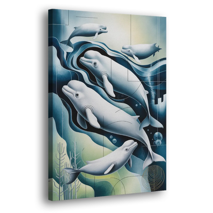 Beluga Waters - Canvas Print Art Sides