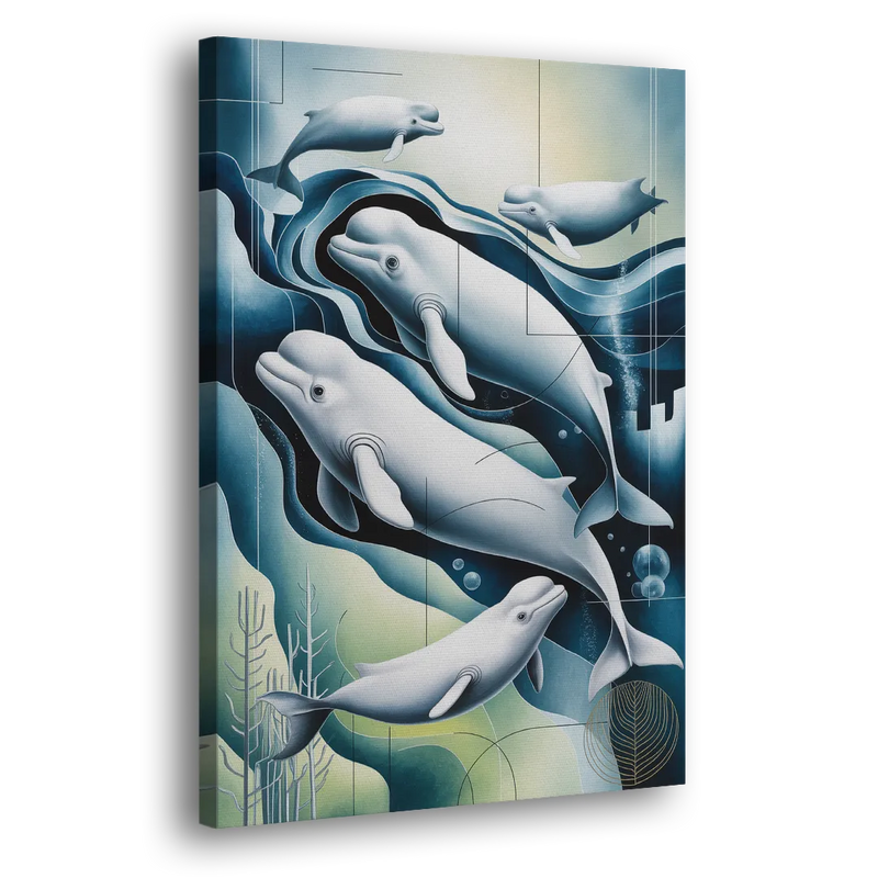 Beluga Waters - Canvas Print Art Sides