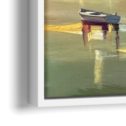 Hilton Head Island Coastal Lighthouse Nautical - Close-Up White Frame Canvas
