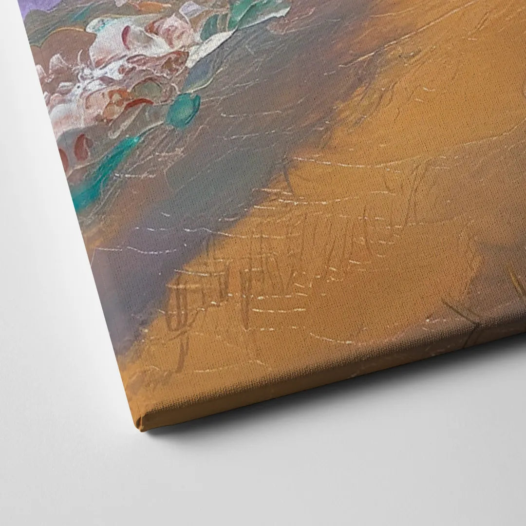 Galveston Beach Sunrise Canvas Close Up